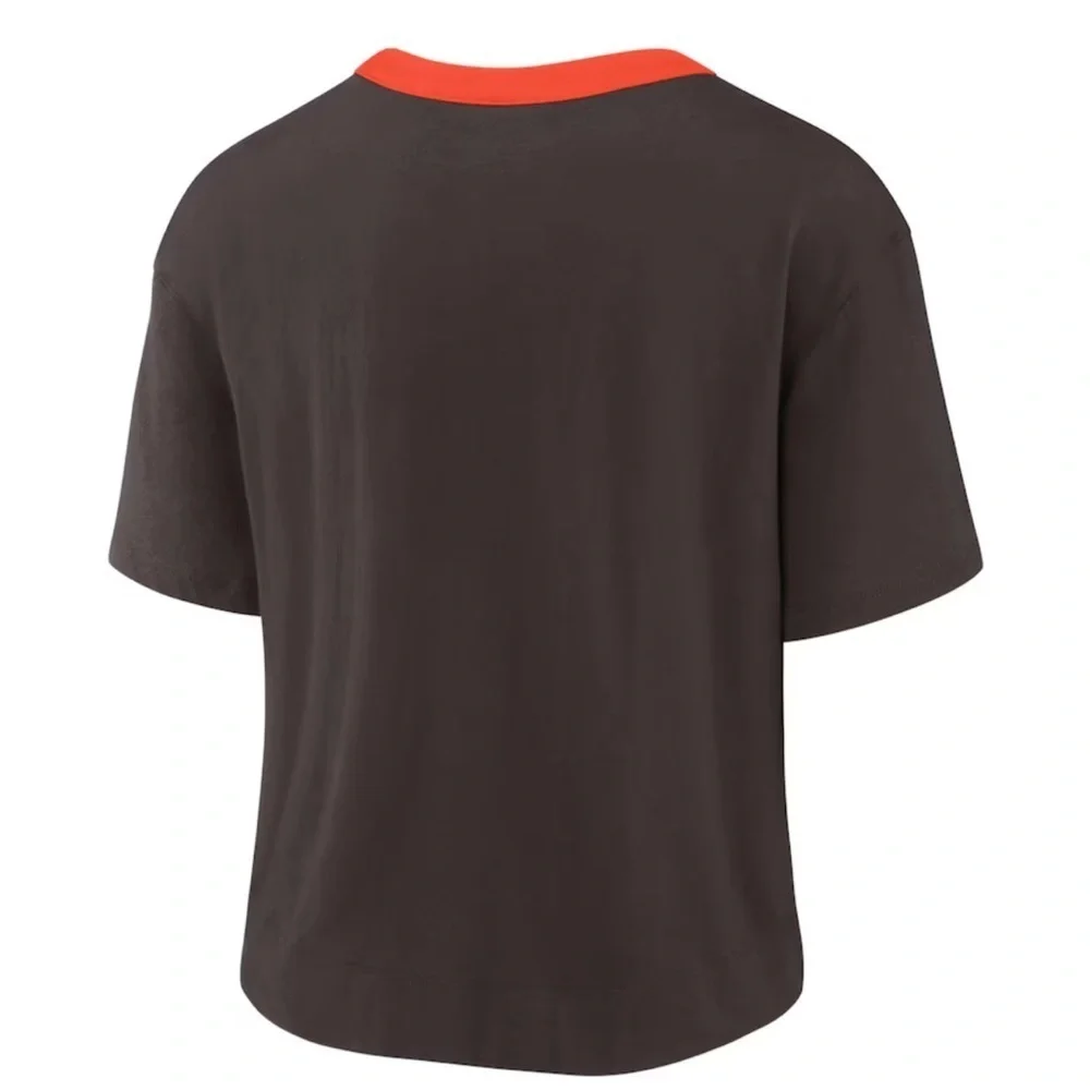 Cleveland Browns Nike Women's High Hip Fashion Cropped Top - Picture 3 of 6